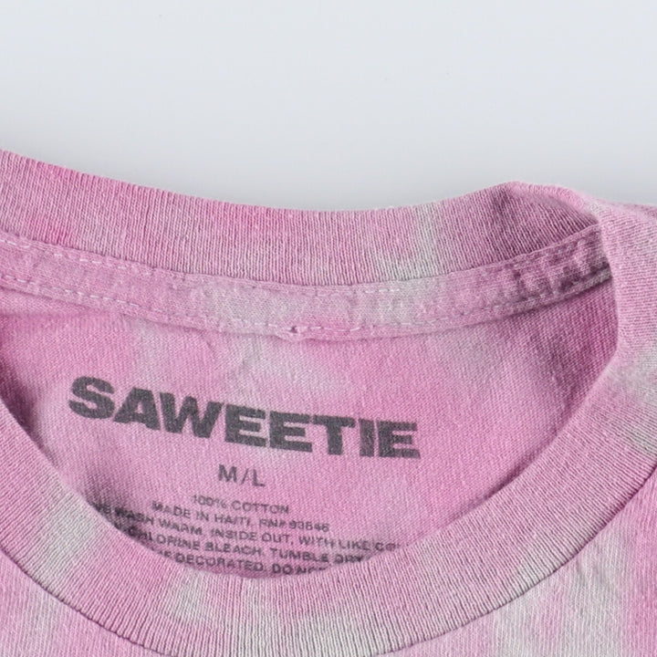 SAWEETIE Sweetie Tie-dye Pattern Rap T-shirt Rap T Men's M /eaa433933