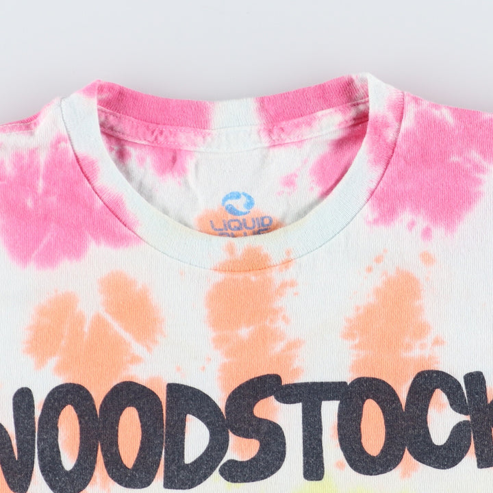 LIQUID BLUE WOOD STOCK Woodstock Festival Tie-dye Pattern Band T-shirt Band T Men's L /eaa433935