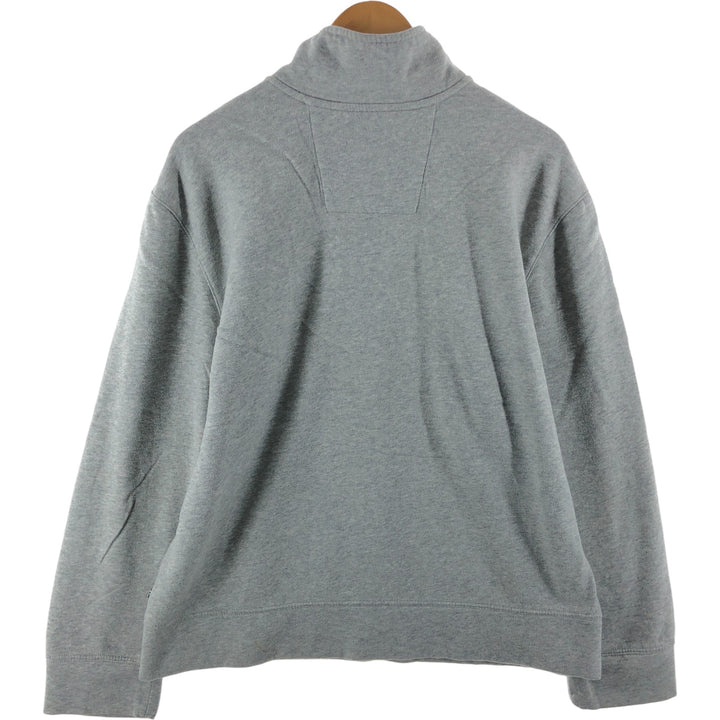 NAUTICA Half-Zip Sweatshirt, Men's Size L cotton gray type Vintage Second Hand