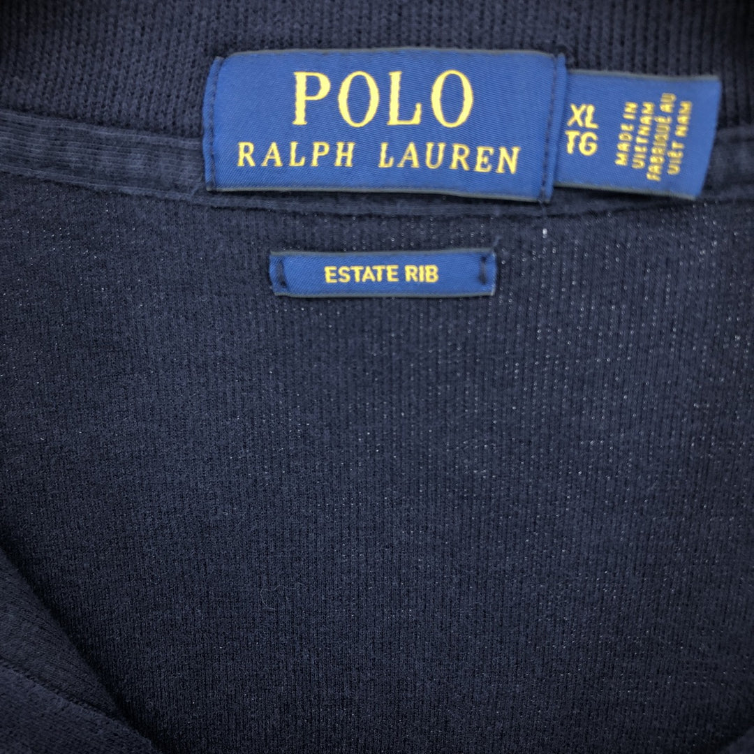 Ralph Lauren POLO RALPH LAUREN ESTATE RIB half zip sweatshirt, sweatshirt, men's XL size /eaa434044