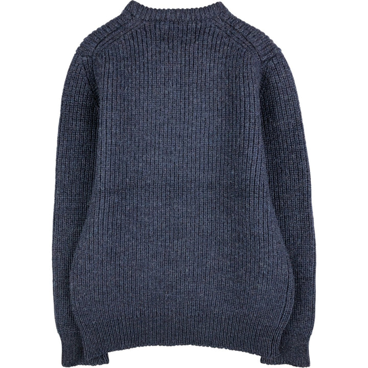 Barbour Ribbed Wool Knit Sweater, Men's Size Small wool blue type Vintage Second Hand