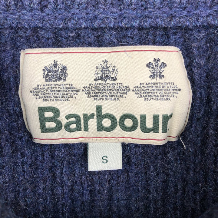 Barbour Ribbed Wool Knit Sweater, Men's Size Small wool blue type Vintage Second Hand