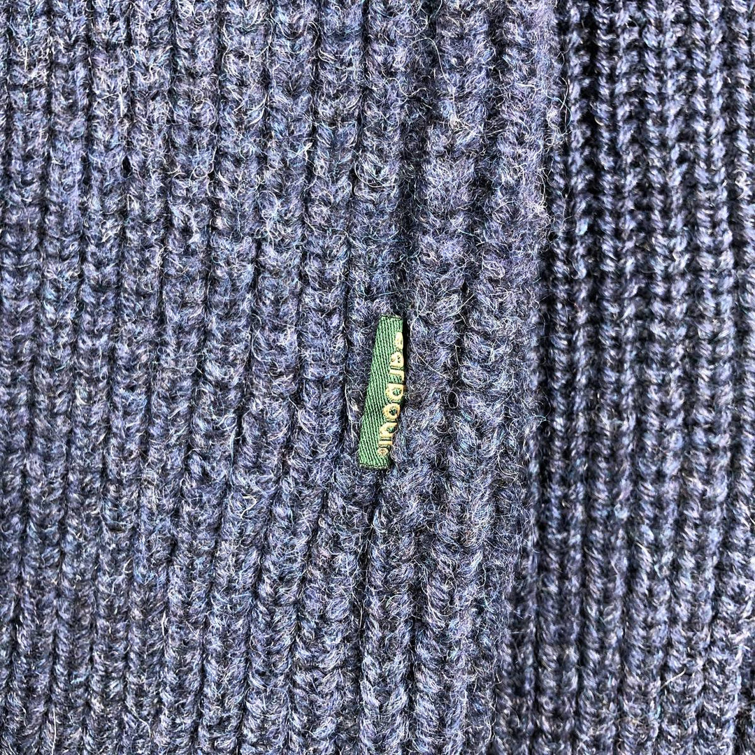 Barbour Ribbed Wool Knit Sweater, Men's Size Small wool blue type Vintage Second Hand