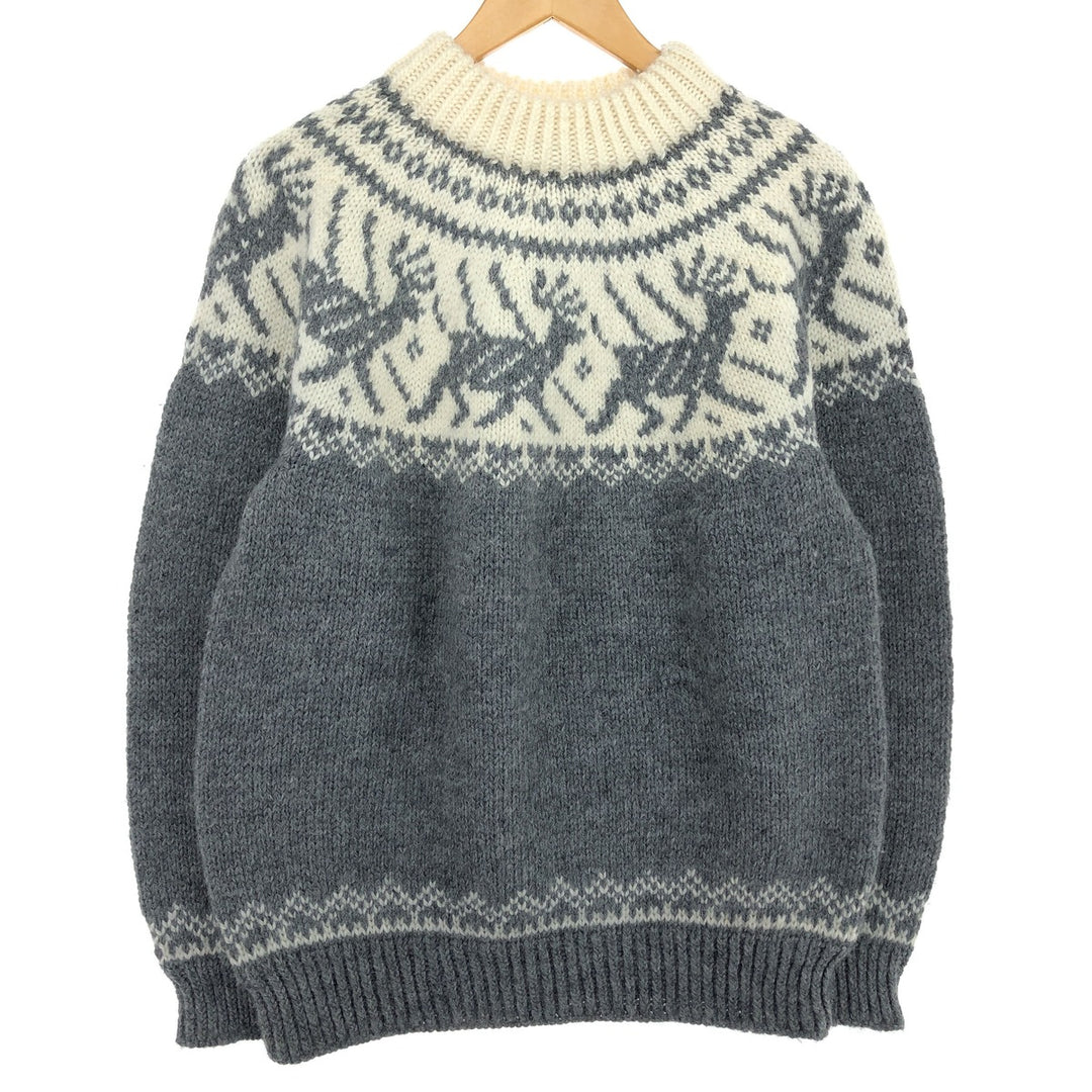DALE OF NORWAY Reindeer Pattern Mock Neck Nordic Sweater Men's M size /eaa434086