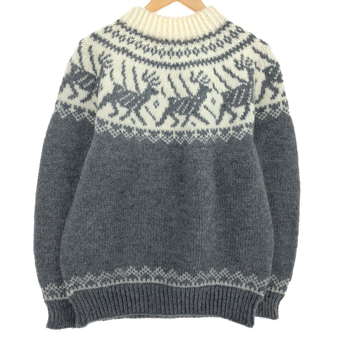 DALE OF NORWAY Reindeer Pattern Mock Neck Nordic Sweater Men's M size /eaa434086