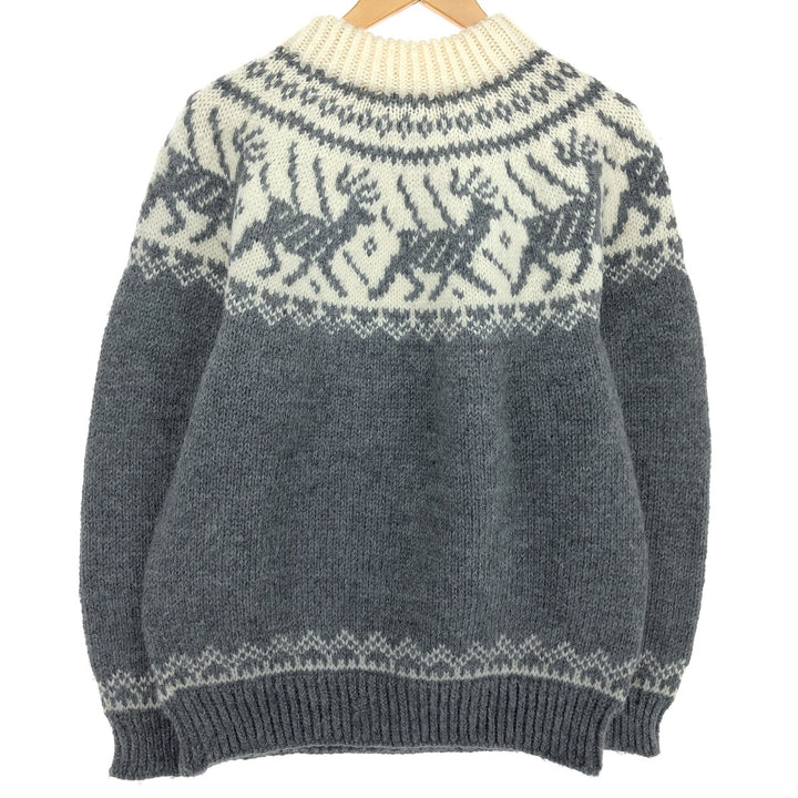 DALE OF NORWAY Reindeer Pattern Mock Neck Nordic Sweater Men's M size /eaa434086