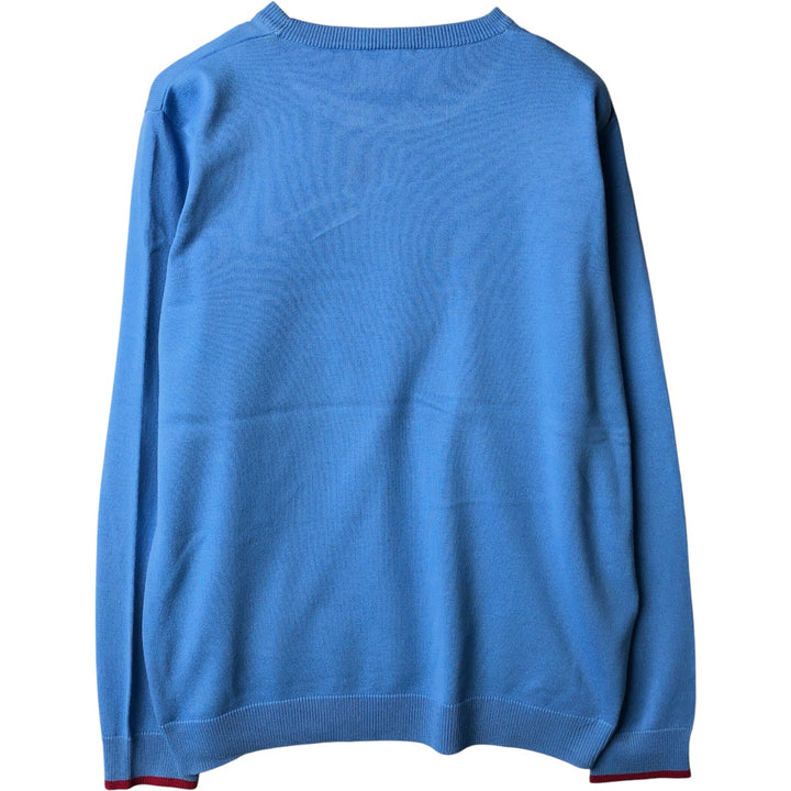 Lacoste Cotton Knit Sweater, Size 5, Men's Size L cotton Blue type light blue Vintage Second Hand
