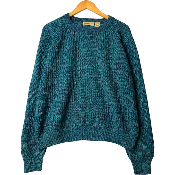 Vintage 90'S St. John's Bay acrylic knit sweater, size M, men's acrylic turquoise blue Vintage Second Hand