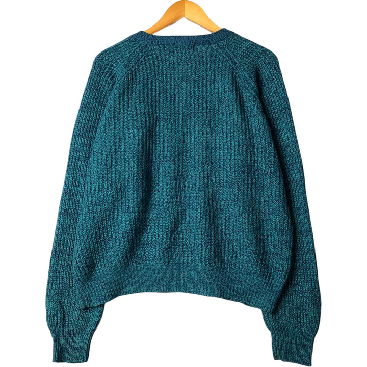 Vintage 90'S St. John's Bay acrylic knit sweater, size M, men's acrylic turquoise blue Vintage Second Hand
