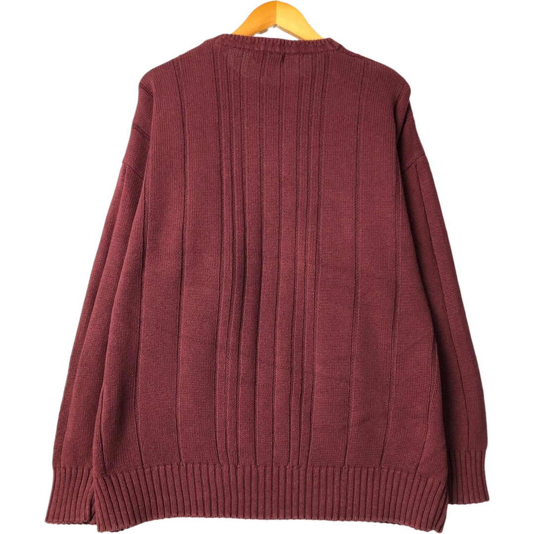 Vintage 90'S GANT cotton knit sweater, men's size XL cotton wine-red Vintage Second Hand