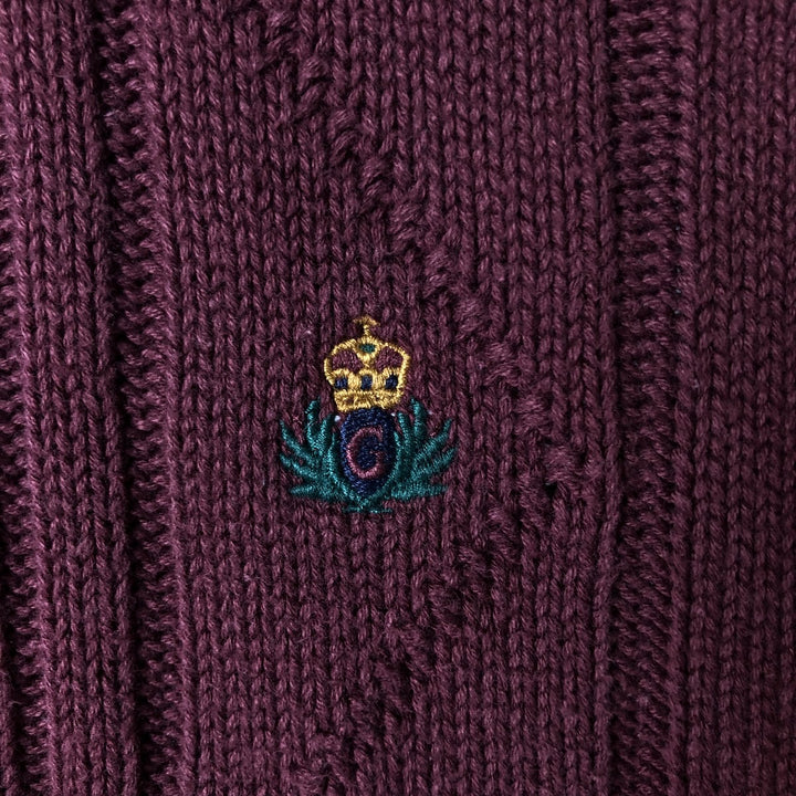 Vintage 90'S GANT cotton knit sweater, men's size XL cotton wine-red Vintage Second Hand