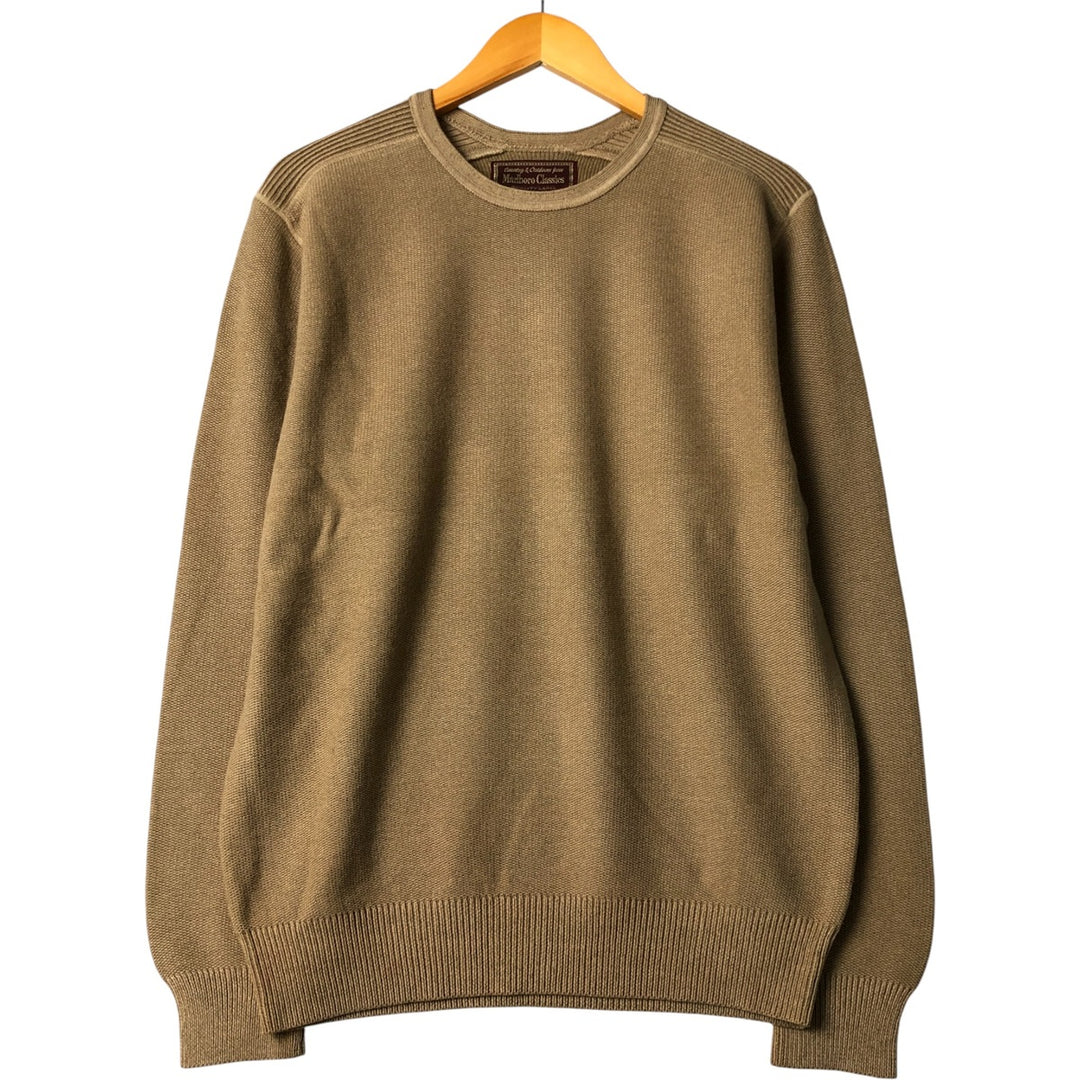 Marlboro Classics Cotton Knit Sweater, Men's Size L cotton Beige type Vintage Second Hand
