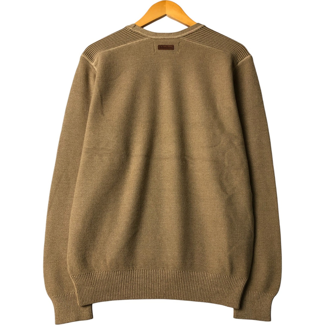 Marlboro Classics Cotton Knit Sweater, Men's Size L cotton Beige type Vintage Second Hand