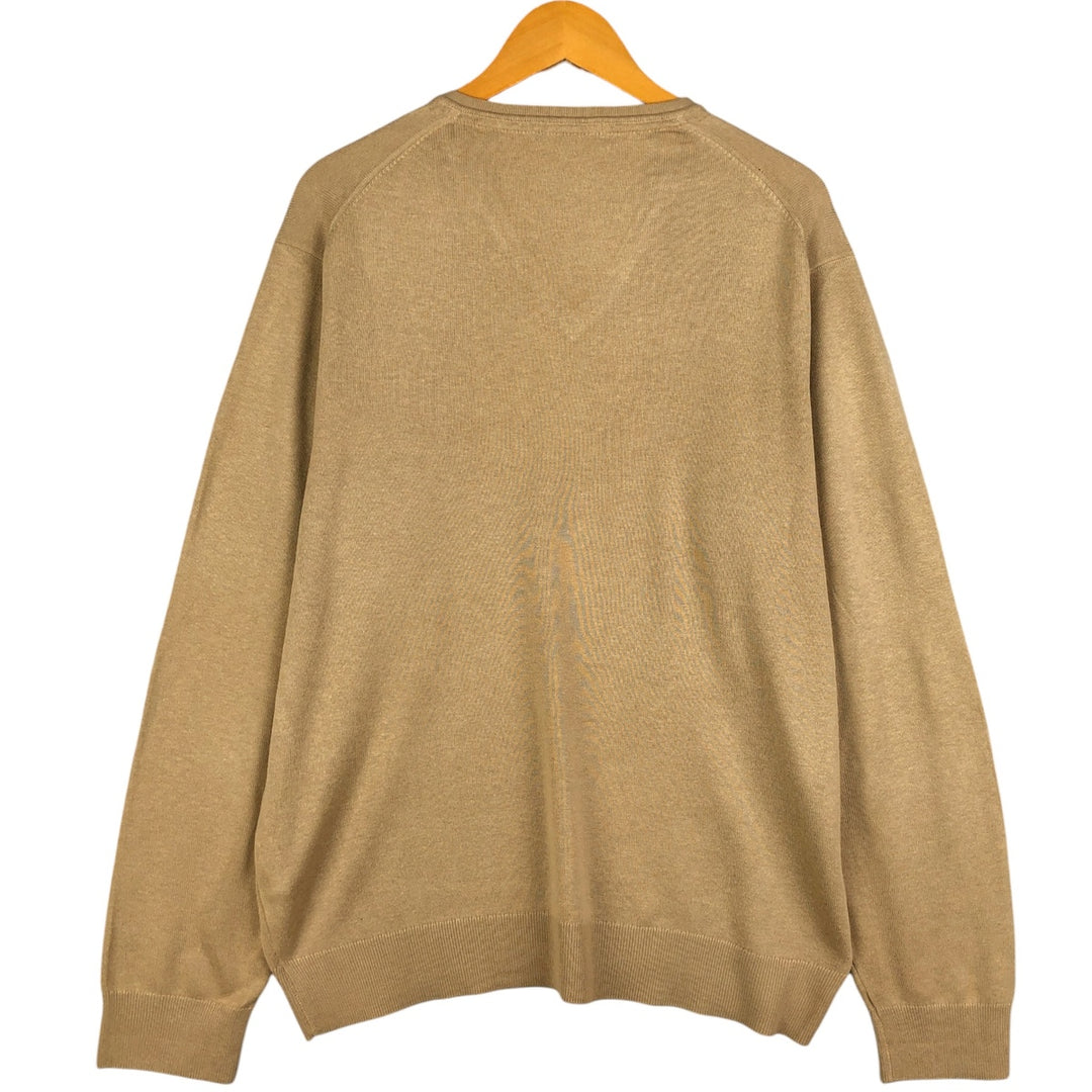 Burberry's BURBERRY LONDON V-neck cotton knit sweater, Made in Spain, Men's XL cotton Beige type Vintage Second Hand