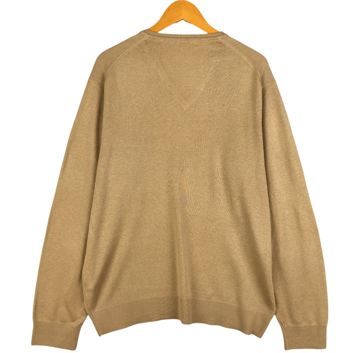 Burberry's BURBERRY LONDON V-neck cotton knit sweater, Made in Spain, Men's XL cotton Beige type Vintage Second Hand