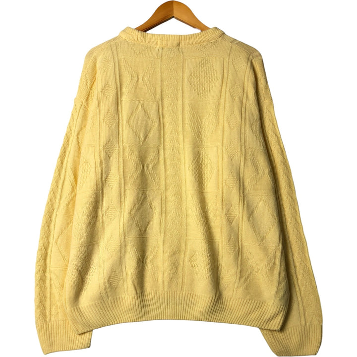 St. Michael Acrylic Knit Sweater, Made in England, Men's Size L acrylic yellow type Vintage Second Hand