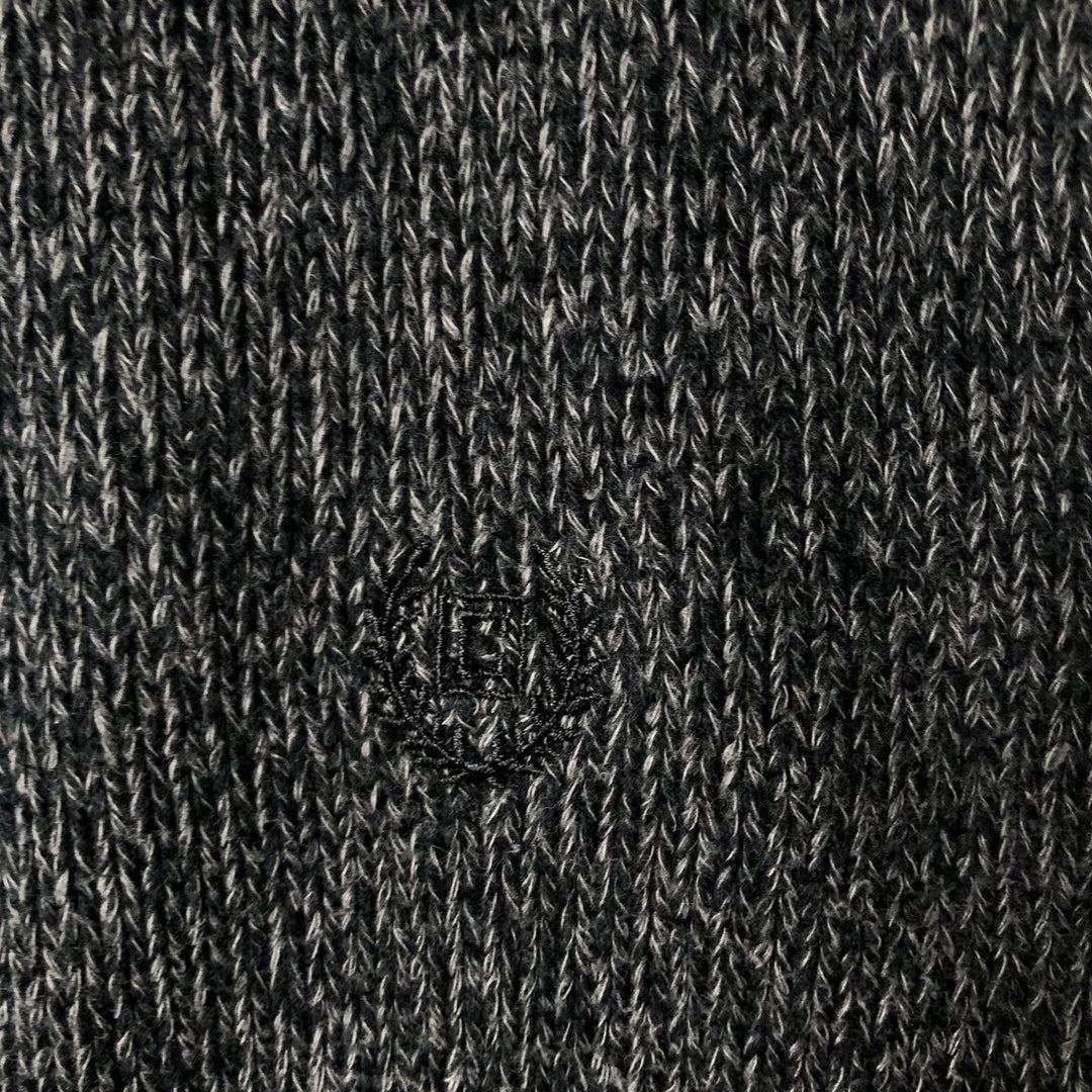 CHAPS Cotton Knit Half-Button Sweater, Men's Size M cotton Charcoal Vintage Second Hand