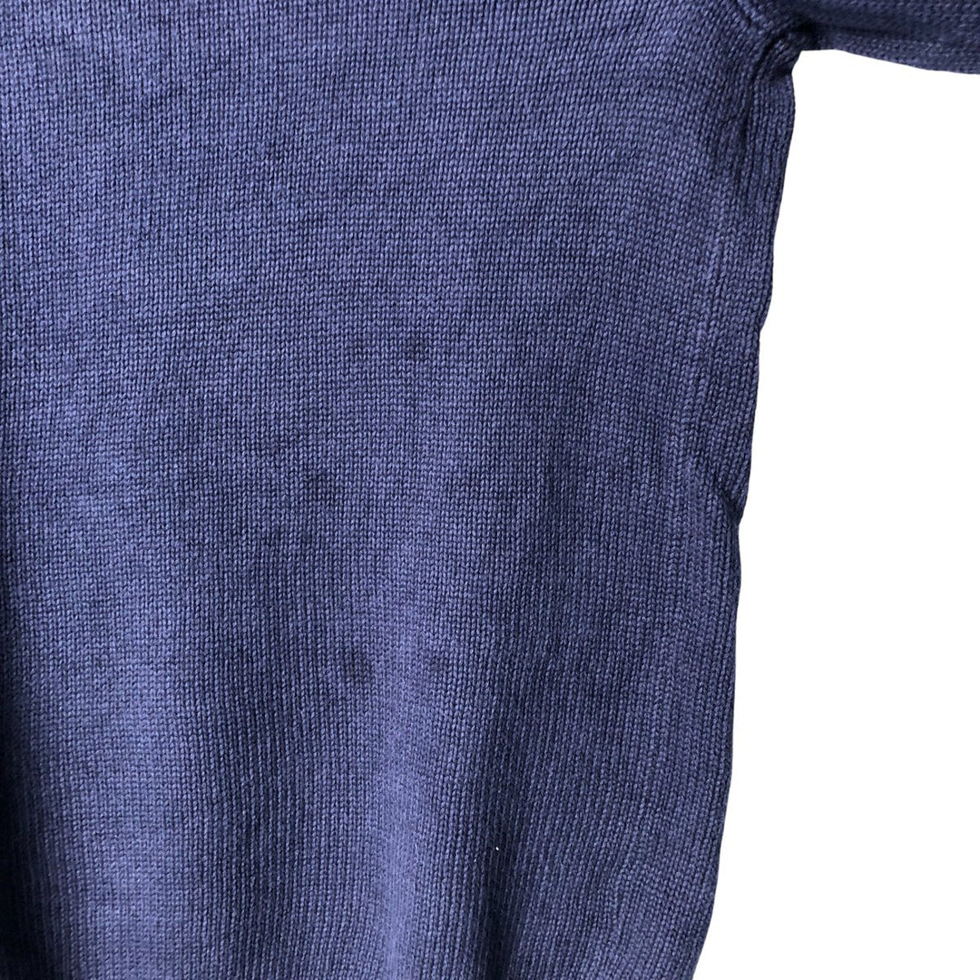 Chaps Cotton Knit Sweater, Men's Size L cotton navy blue type Vintage Second Hand