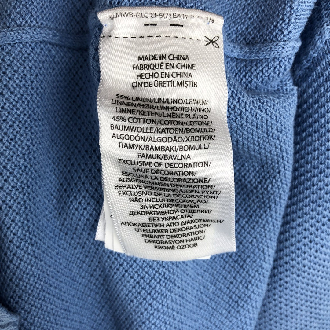 Ralph Lauren POLO RALPH LAUREN linen and cotton knit sweater, men's size M linen Blue type light blue Vintage Second Hand