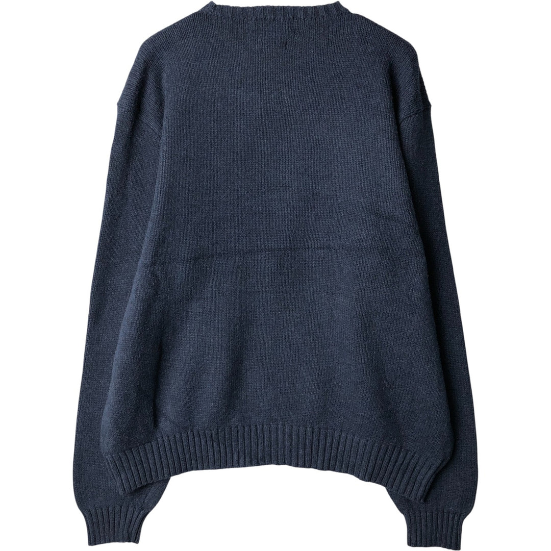 Ralph Lauren POLO by Ralph Lauren Cotton Knit Sweater Men's XXL cotton navy blue type Vintage Second Hand