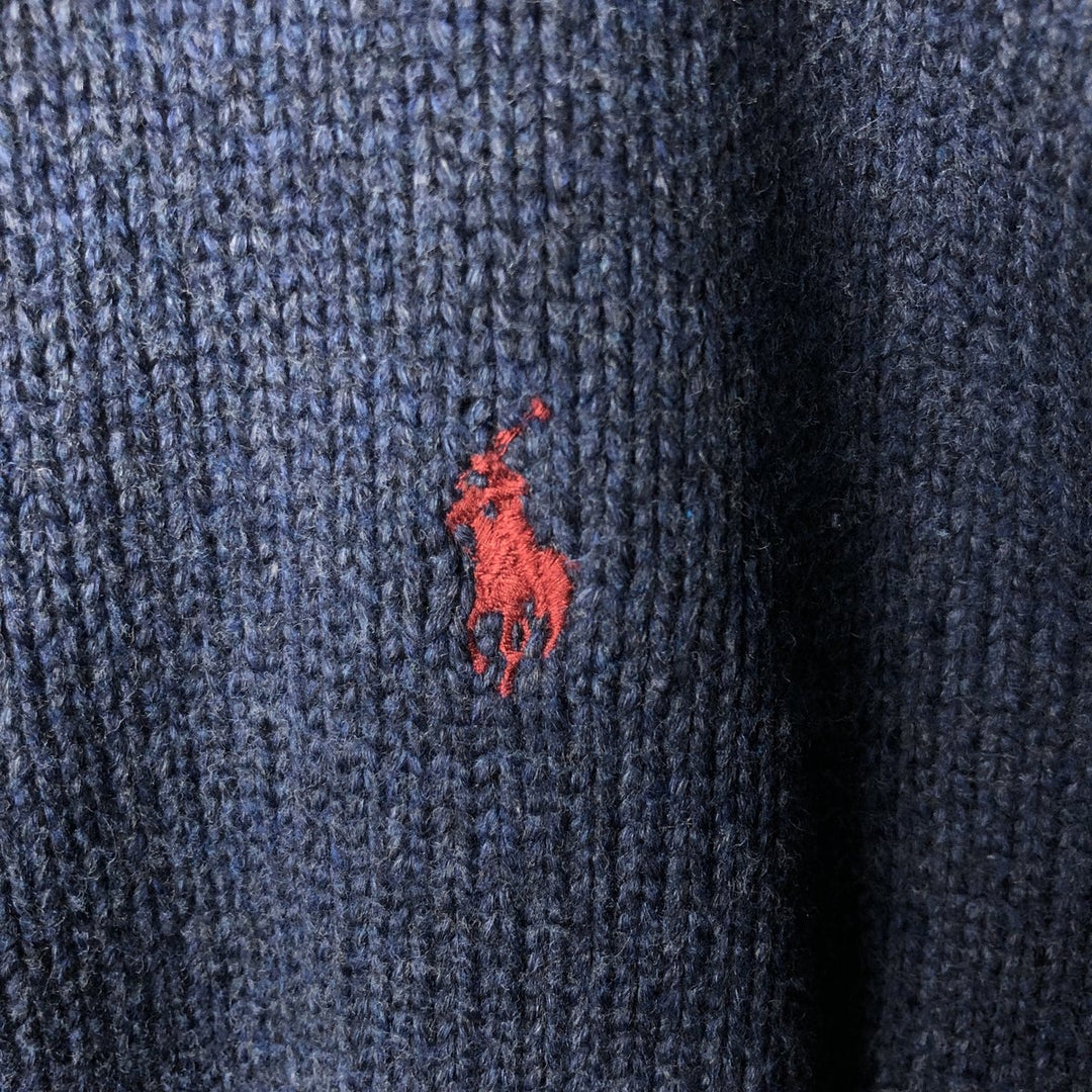 Ralph Lauren POLO by Ralph Lauren Cotton Knit Sweater Men's XXL cotton navy blue type Vintage Second Hand