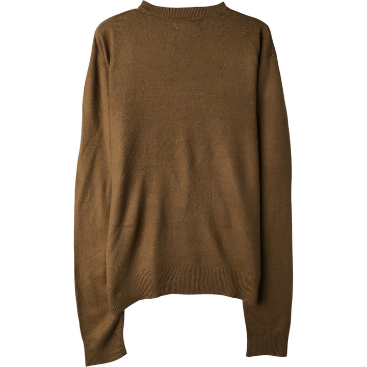 Pierre Cardin Paris V-neck acrylic knit sweater, men's size M acrylic beige type brown Vintage Second Hand