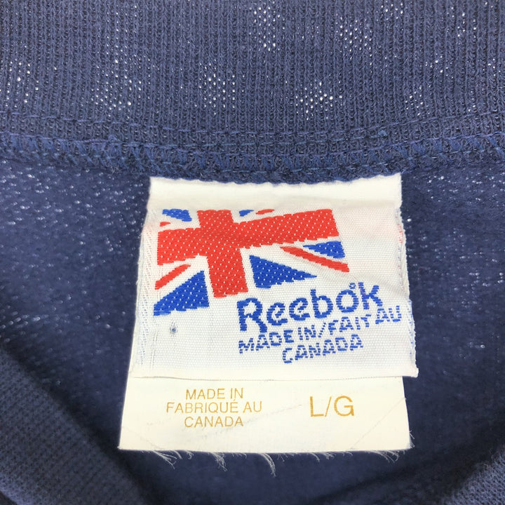 80'S Reebok One Point Logo Sweatshirt Trainer Made in Canada Men's L Vintage /eaa434202