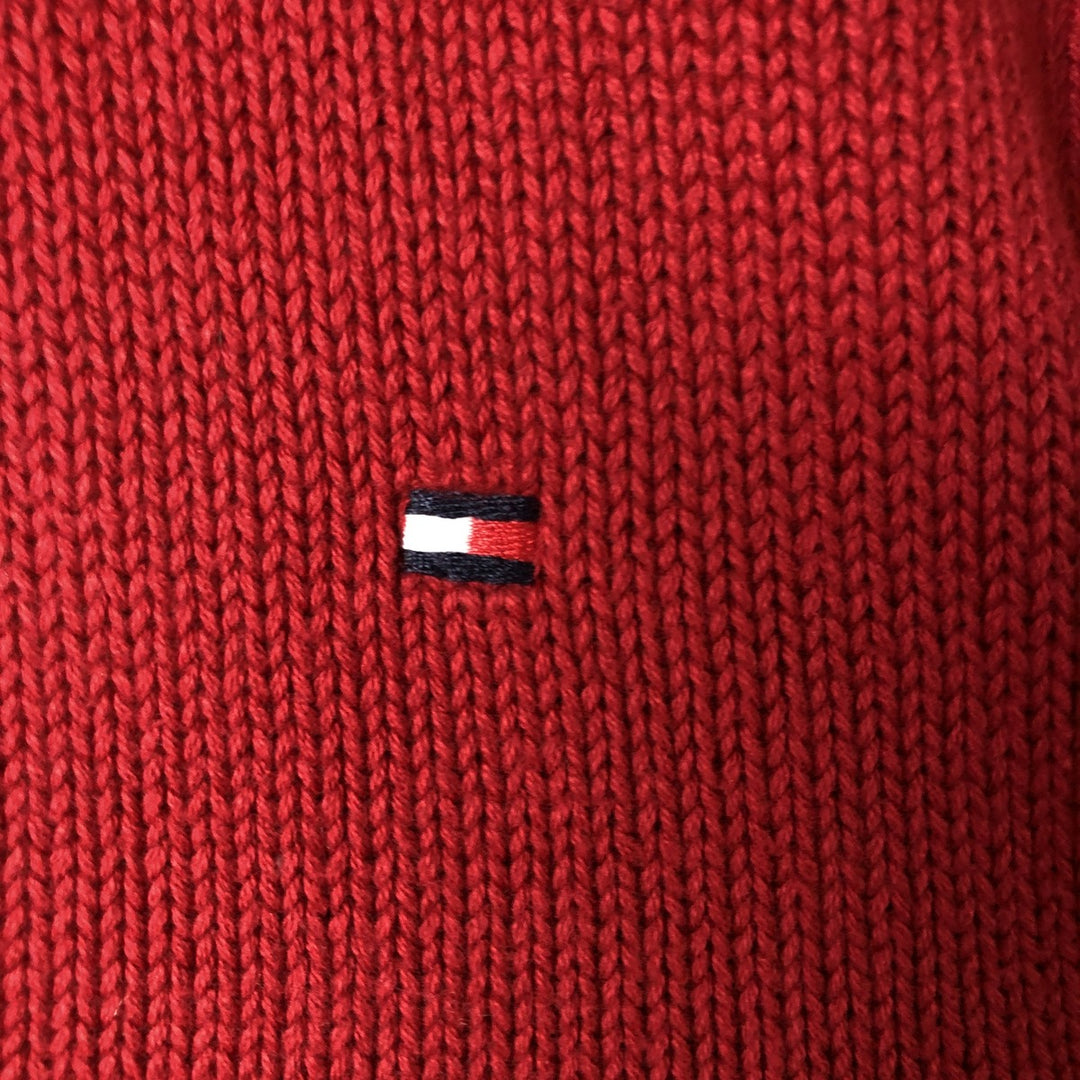90s~ Tommy Hilfiger Cotton Knit Sweater Men's Size L Vintage cotton red type Vintage Second Hand