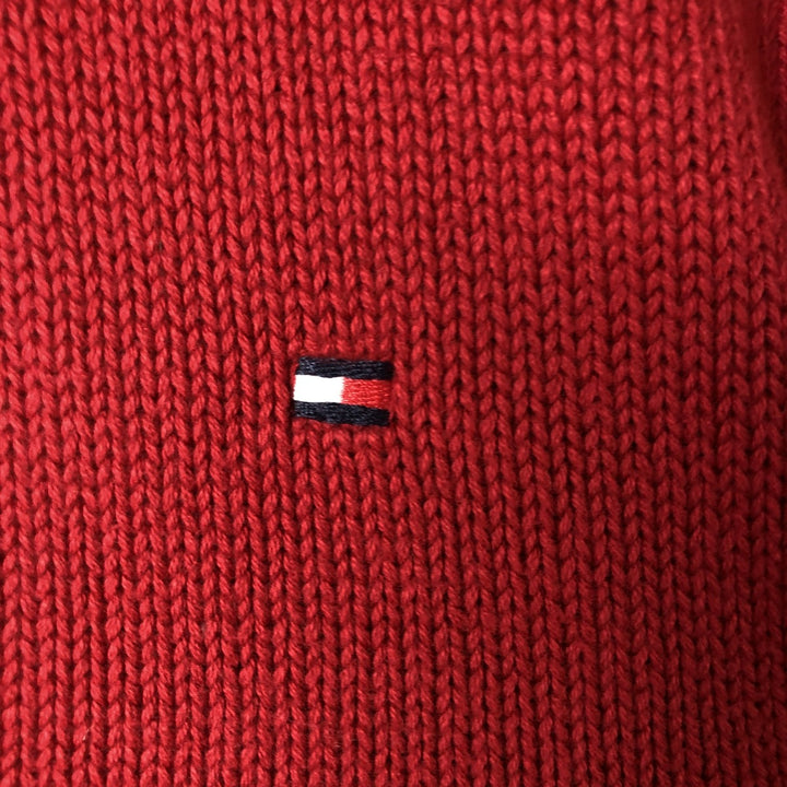 90s~ Tommy Hilfiger Cotton Knit Sweater Men's Size L Vintage cotton red type Vintage Second Hand