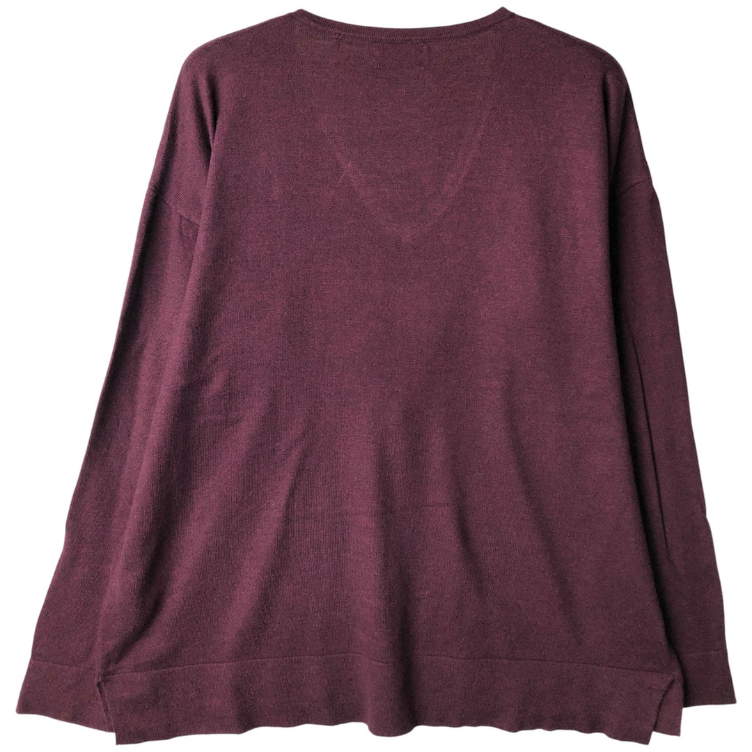 Ralph Lauren POLO RALPH LAUREN V-neck cotton knit sweater, men's size XL cotton purple type Vintage Second Hand