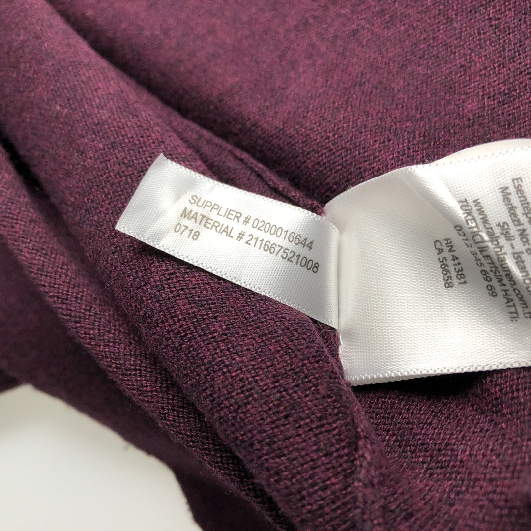 Ralph Lauren POLO RALPH LAUREN V-neck cotton knit sweater, men's size XL cotton purple type Vintage Second Hand