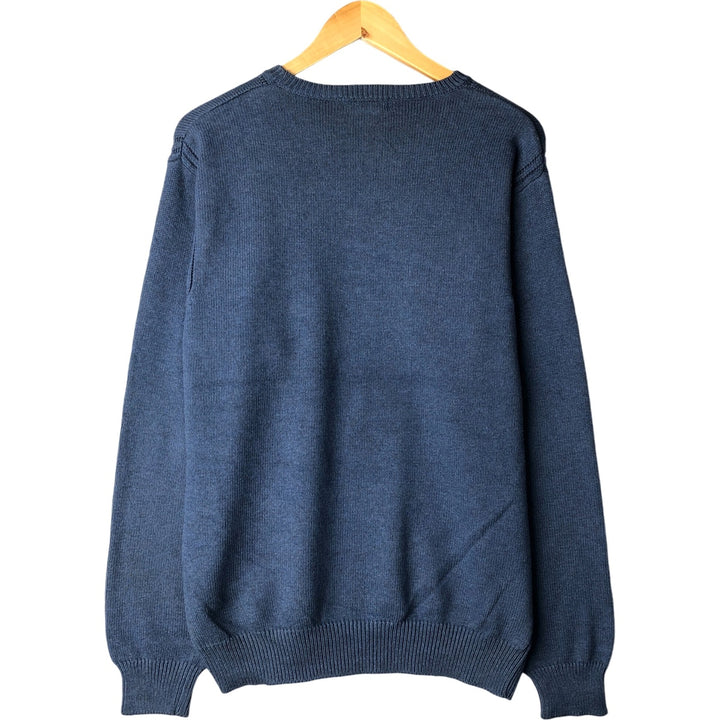 2000'S ~ NAUTICA Cotton Knit Sweater, Men's Size M cotton blue type Vintage Second Hand