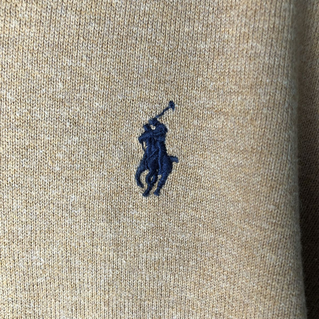 Ralph Lauren POLO RALPH LAUREN Slim Fit Pima Cotton V-Neck Pima Cotton Knit Sweater, Men's Size Medium unclear beige type brown Vintage Second Hand