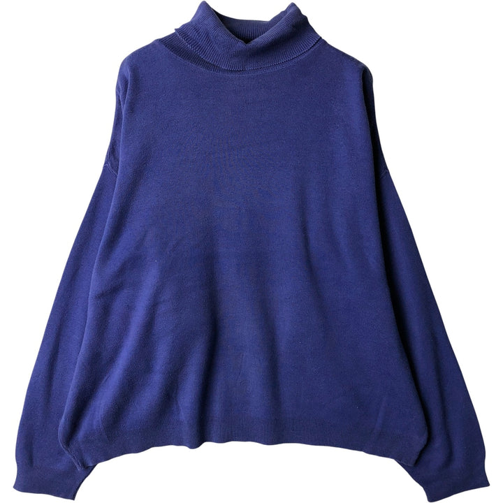 Vintage 1980'S LL Bean turtleneck knit sweater, made in the USA, men's size XL unclear blue type Vintage Second Hand