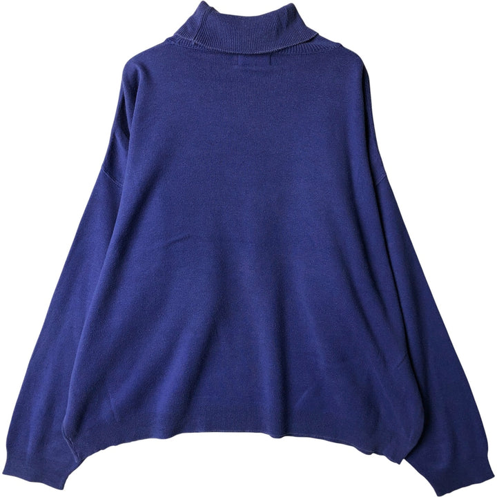Vintage 1980'S LL Bean turtleneck knit sweater, made in the USA, men's size XL unclear blue type Vintage Second Hand