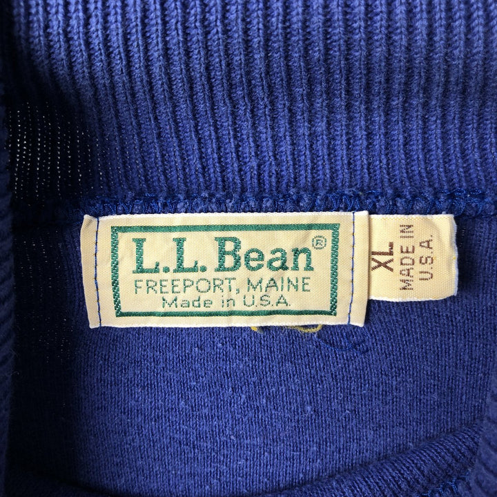 Vintage 1980'S LL Bean turtleneck knit sweater, made in the USA, men's size XL unclear blue type Vintage Second Hand