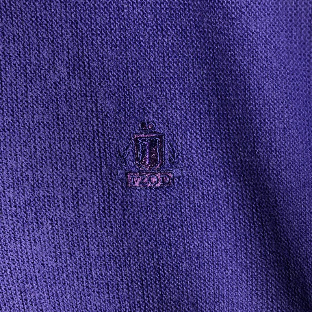 Vintage 1990'S Lacoste IZOD V-neck acrylic knit sweater, made in the USA, size L, men's size L acrylic purple type Vintage Second Hand