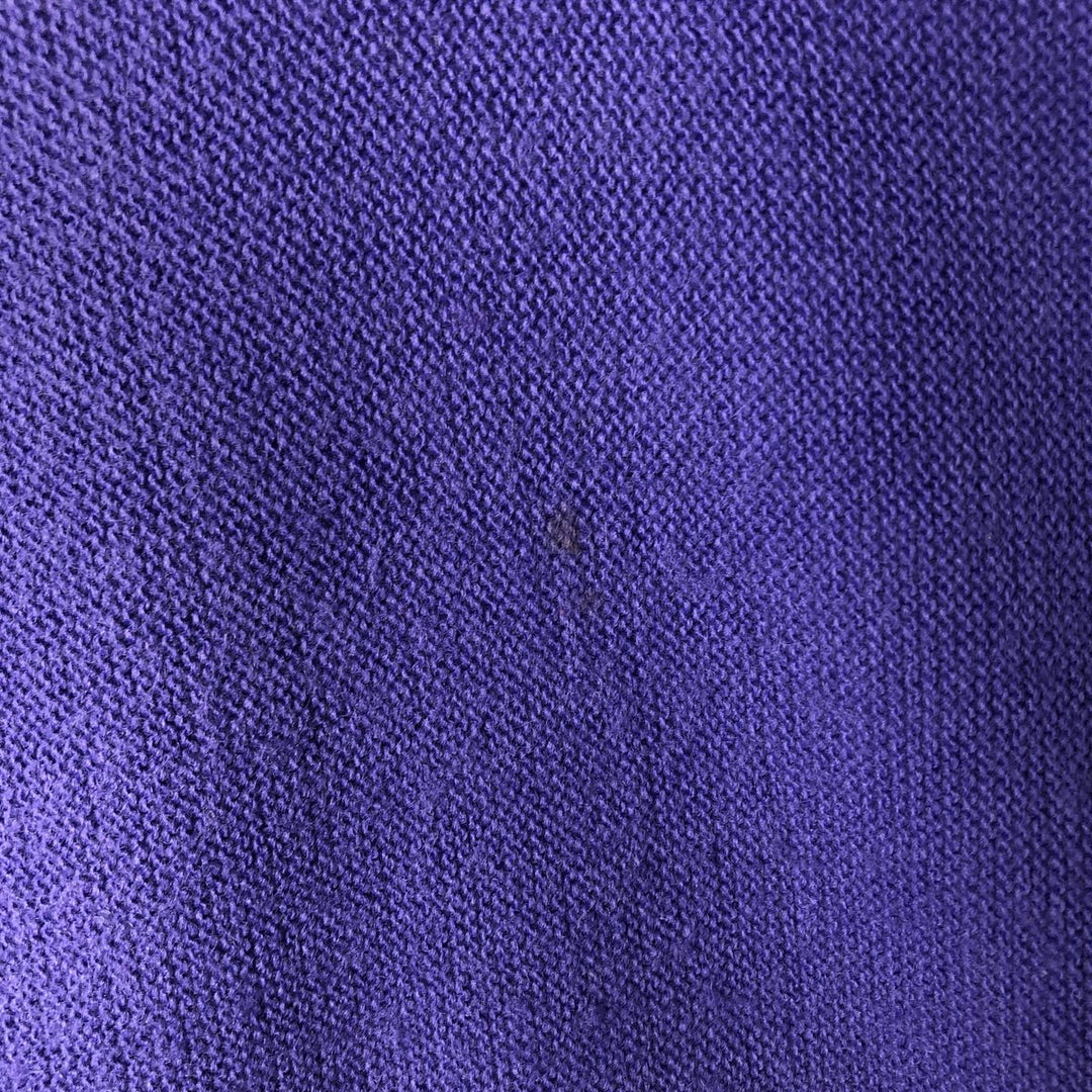 Vintage 1990'S Lacoste IZOD V-neck acrylic knit sweater, made in the USA, size L, men's size L acrylic purple type Vintage Second Hand