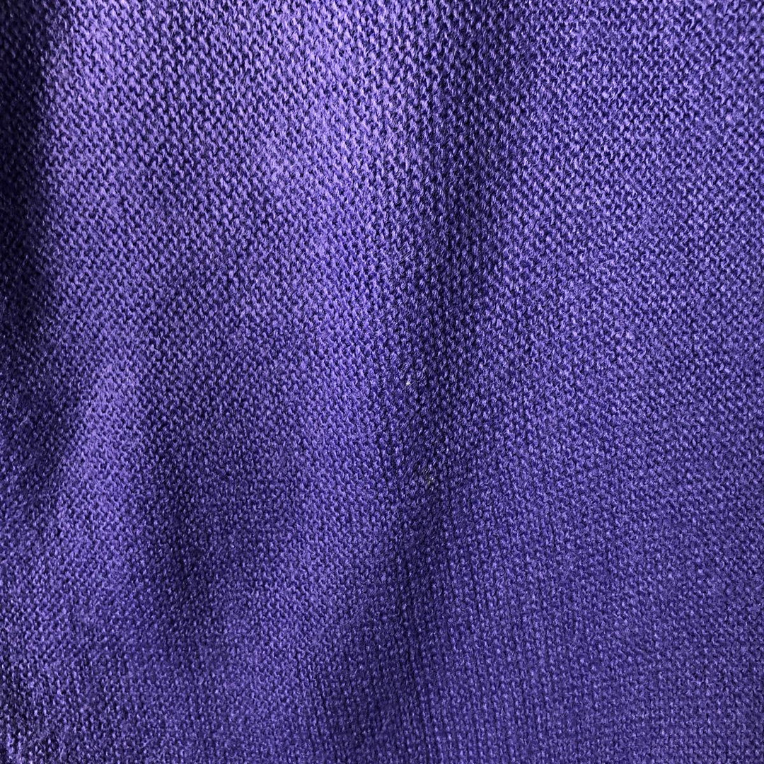 Vintage 1990'S Lacoste IZOD V-neck acrylic knit sweater, made in the USA, size L, men's size L acrylic purple type Vintage Second Hand