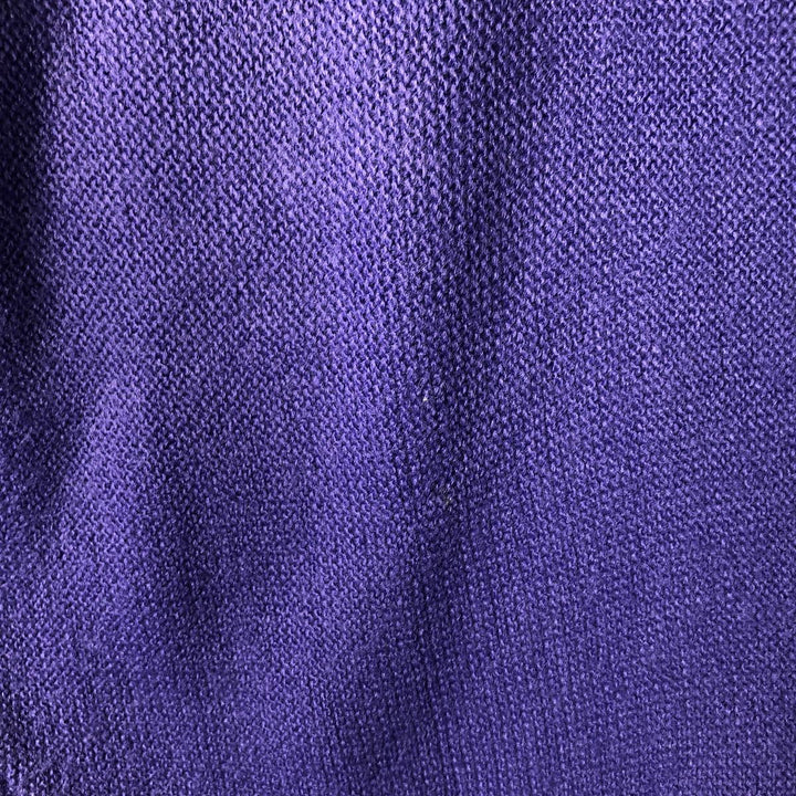 Vintage 1990'S Lacoste IZOD V-neck acrylic knit sweater, made in the USA, size L, men's size L acrylic purple type Vintage Second Hand