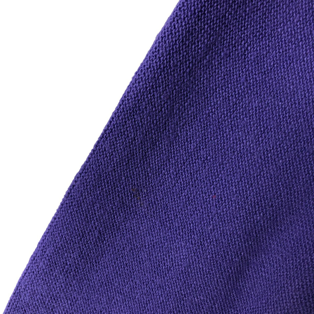 Vintage 1990'S Lacoste IZOD V-neck acrylic knit sweater, made in the USA, size L, men's size L acrylic purple type Vintage Second Hand