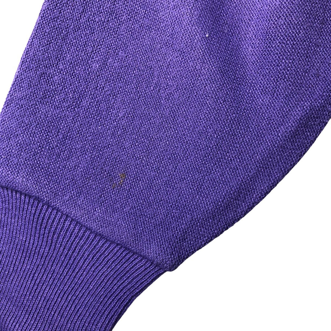Vintage 1990'S Lacoste IZOD V-neck acrylic knit sweater, made in the USA, size L, men's size L acrylic purple type Vintage Second Hand