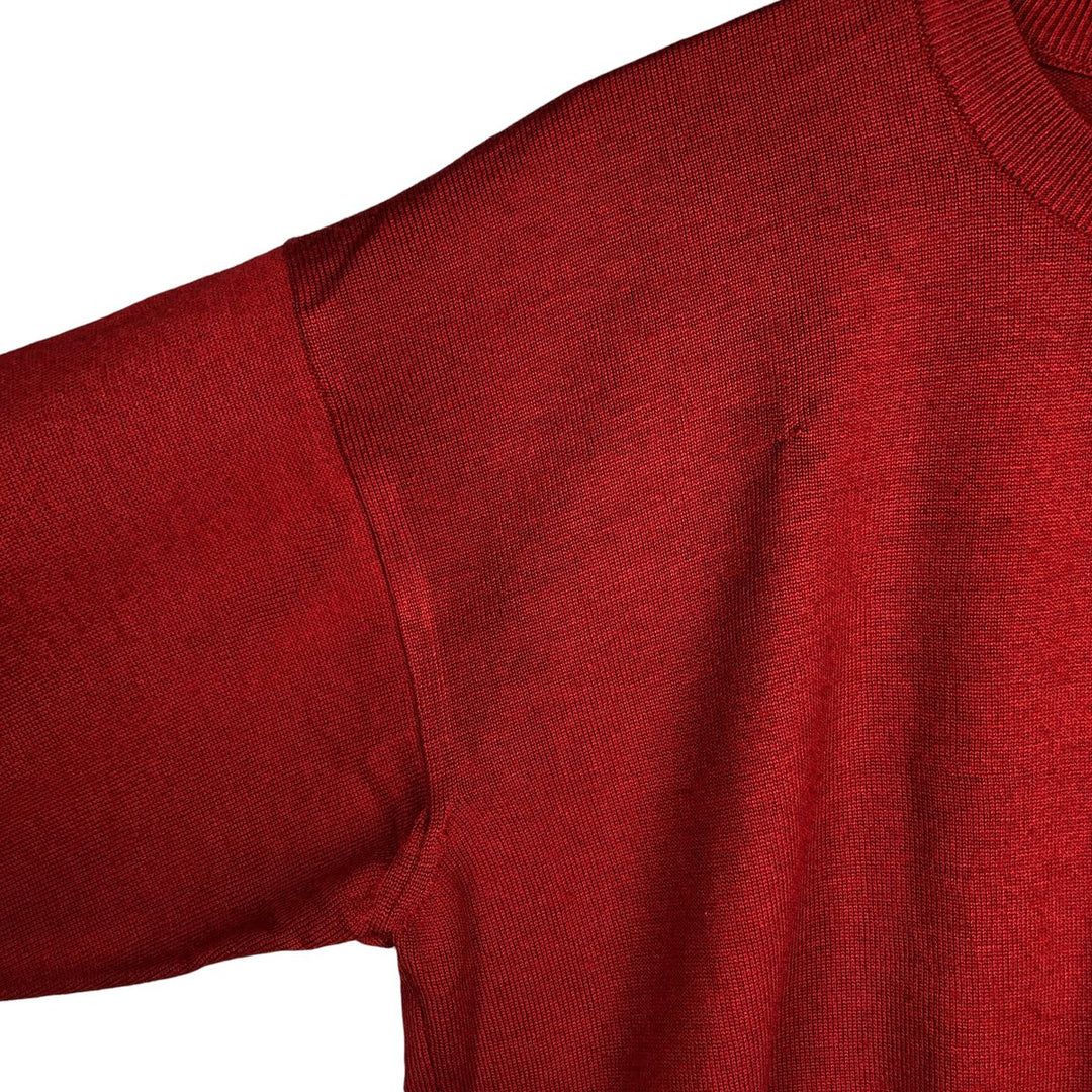 Vintage 1980'S Lacoste acrylic and wool knit sweater, made in Spain, men's size XXL wool red type Vintage Second Hand