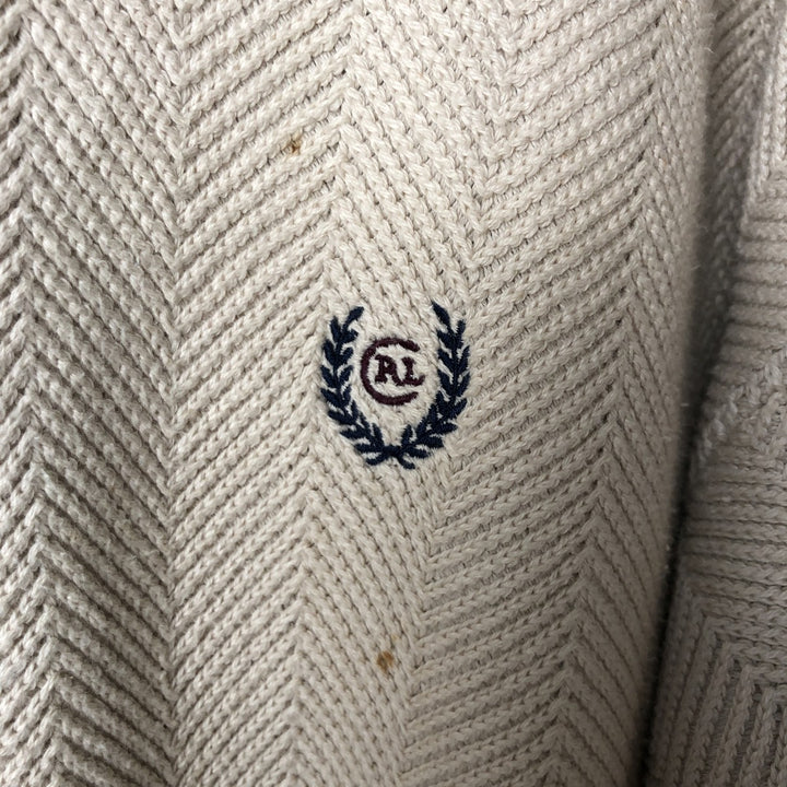 Ralph Lauren CHAPS Herringbone Cotton Knit Sweater Men's XL cotton Beige type Vintage Second Hand