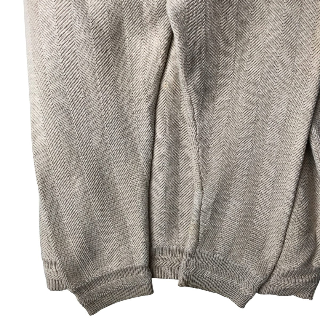 Ralph Lauren CHAPS Herringbone Cotton Knit Sweater Men's XL cotton Beige type Vintage Second Hand