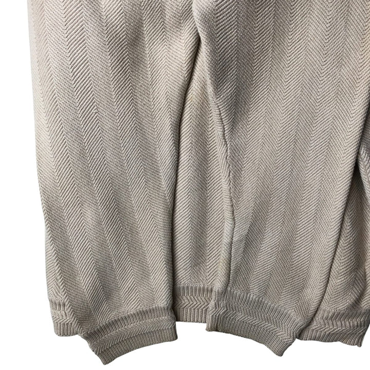 Ralph Lauren CHAPS Herringbone Cotton Knit Sweater Men's XL cotton Beige type Vintage Second Hand