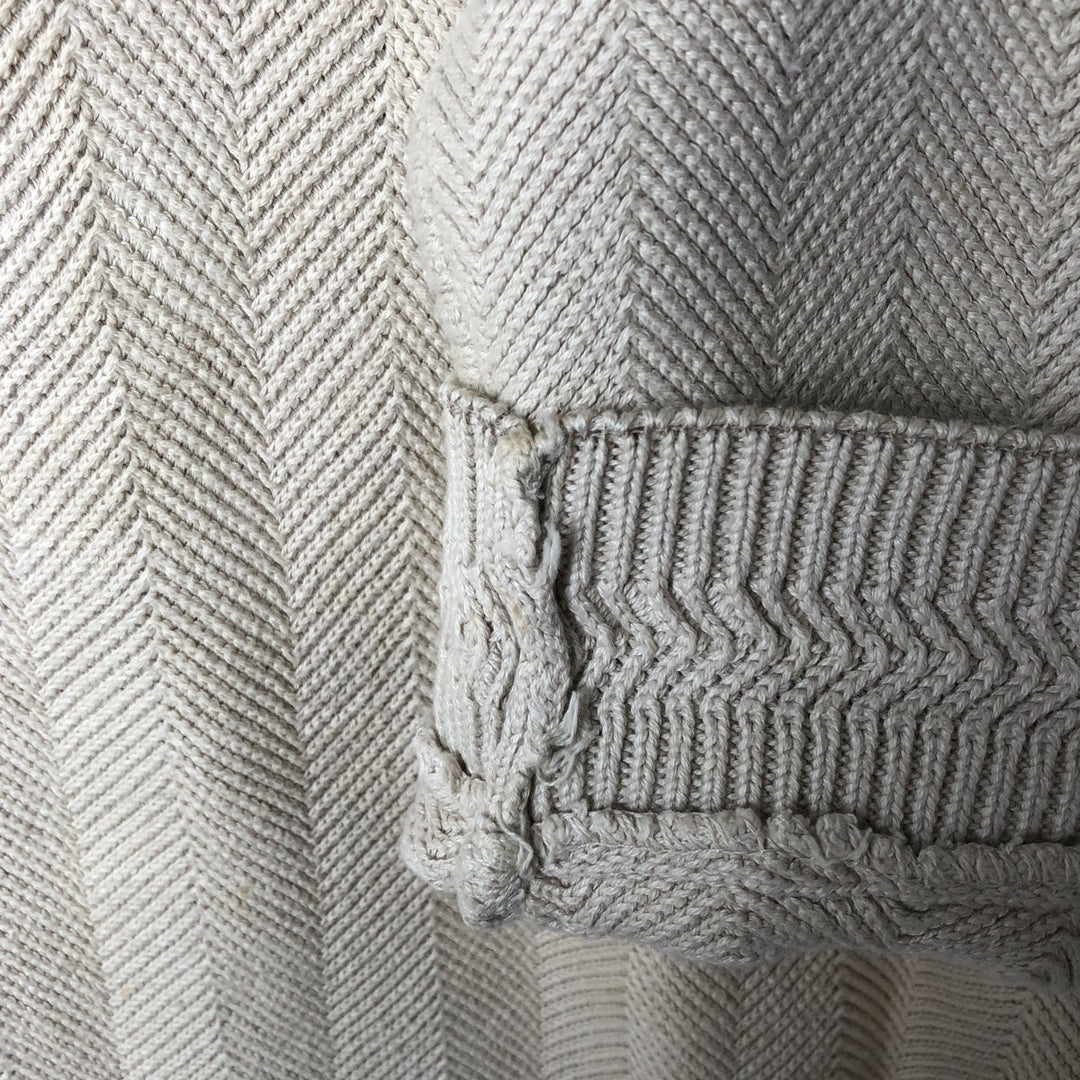 Ralph Lauren CHAPS Herringbone Cotton Knit Sweater Men's XL cotton Beige type Vintage Second Hand