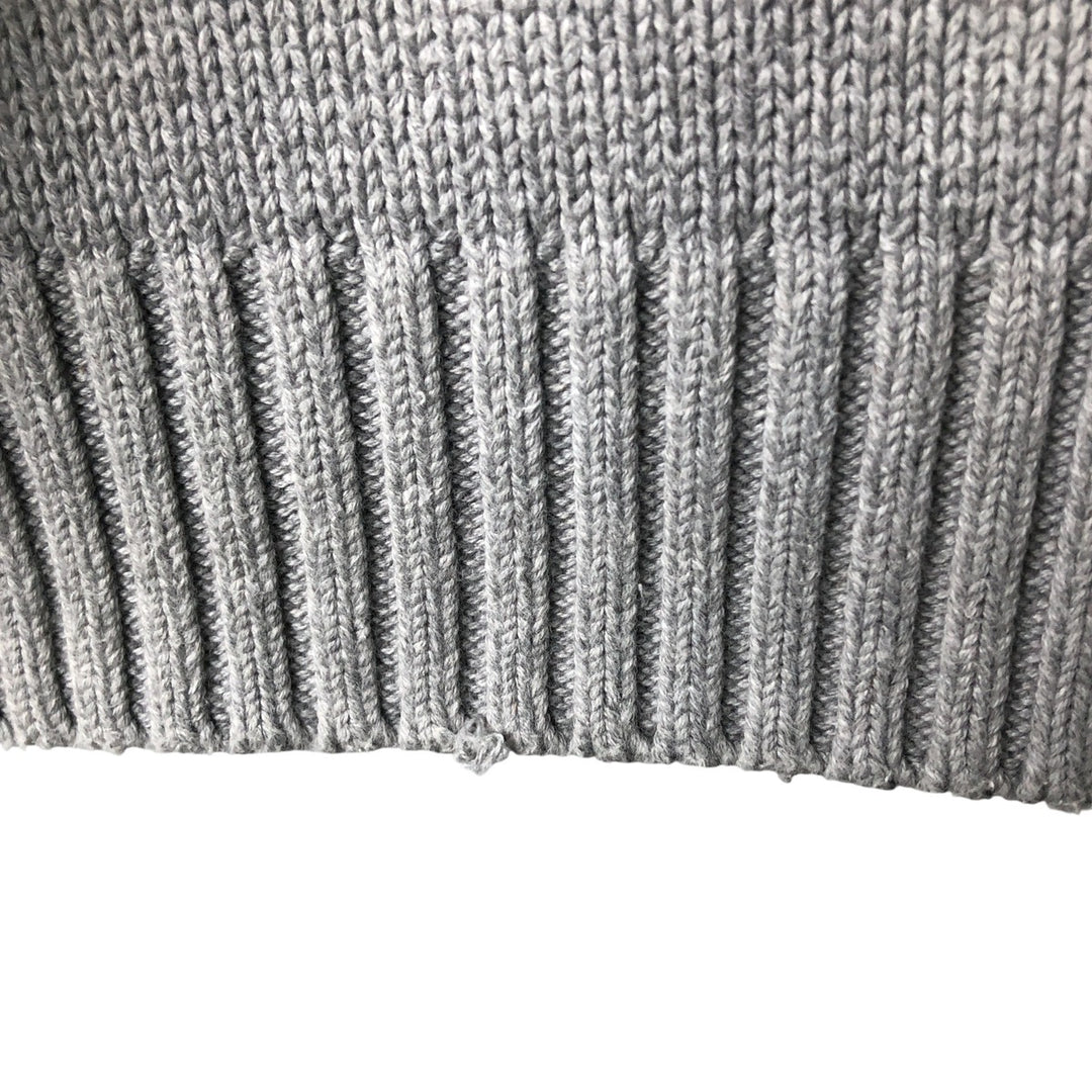 Tommy Hilfiger Cotton Knit Sweater, Men's Size L cotton gray type Vintage Second Hand
