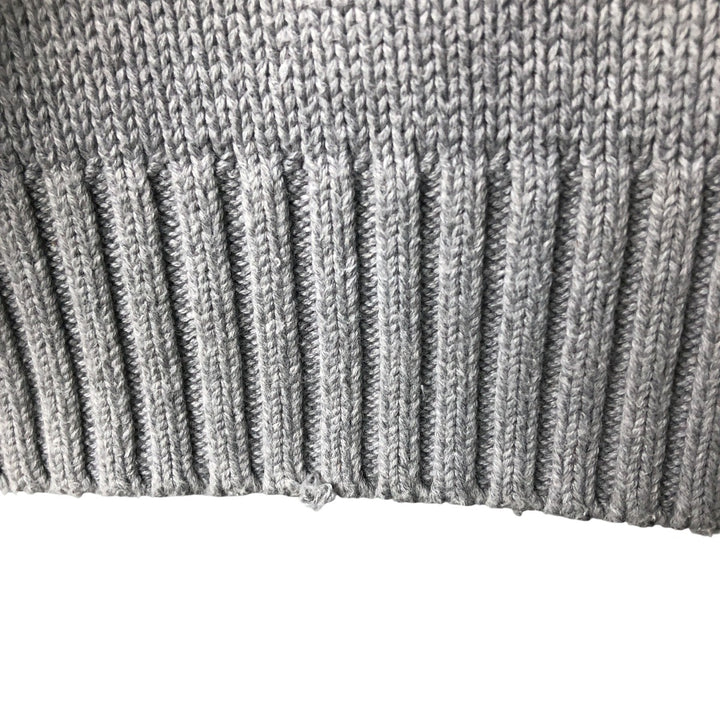 Tommy Hilfiger Cotton Knit Sweater, Men's Size L cotton gray type Vintage Second Hand