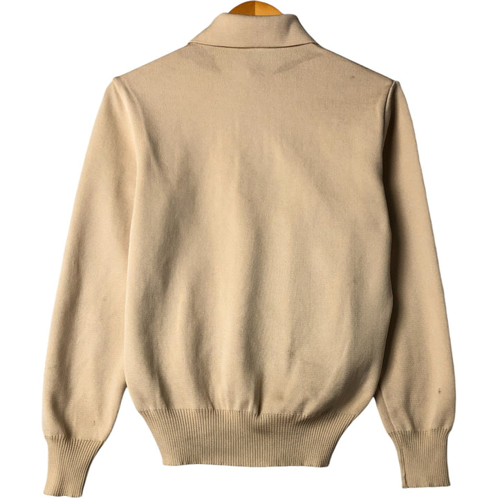 Polo knit sweater, men's size S unclear ivory Vintage Second Hand